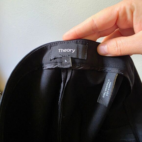 Theory Double Stretch Classic Skinny Pant In Black Size 6 - Picture 4 of 7